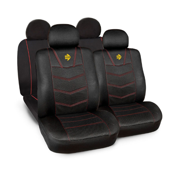 Funda de Asiento Momo SC023BR 10pcs Negro/Rojo