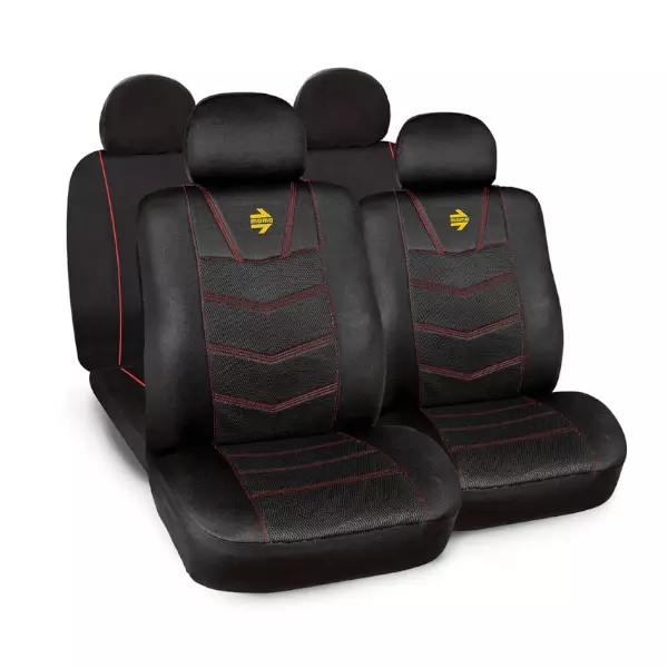 Funda de Asiento Momo SC023BR 10pcs Negro/Rojo