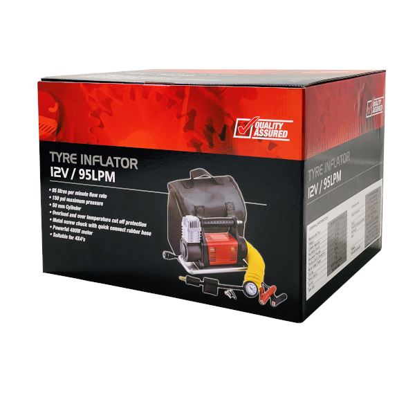 Compresor de Aire YS-3609 12v 150 PSI 95 LPM Rojo