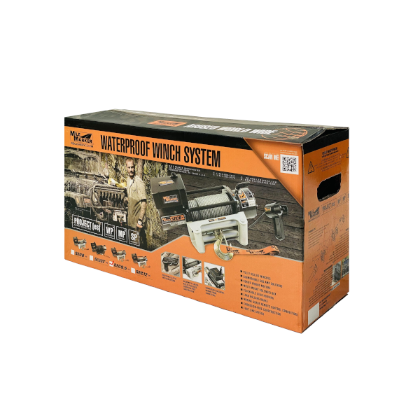 Molinete Mile Marker con Cuerda SEC9.5 76-50246BW 4309Kg 12VWATERPROOF