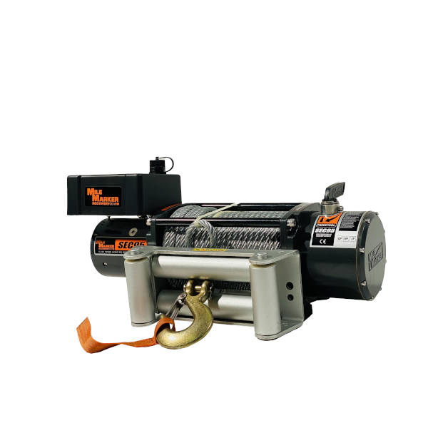 Molinete Mile Marker con Cuerda SEC9.5 76-50246BW 4309Kg 12VWATERPROOF