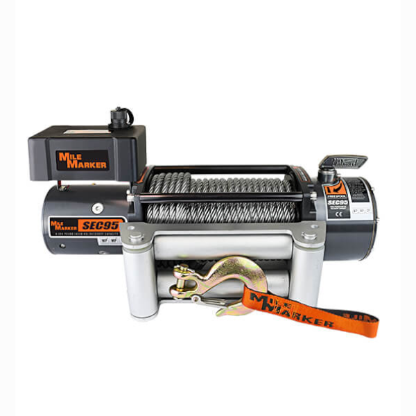 Molinete Mile Marker con Cuerda SEC9.5 76-50246BW 4309Kg 12VWATERPROOF