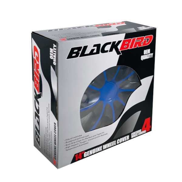 Tapa Llanta Black Bird 14" Black/Blue 447D3